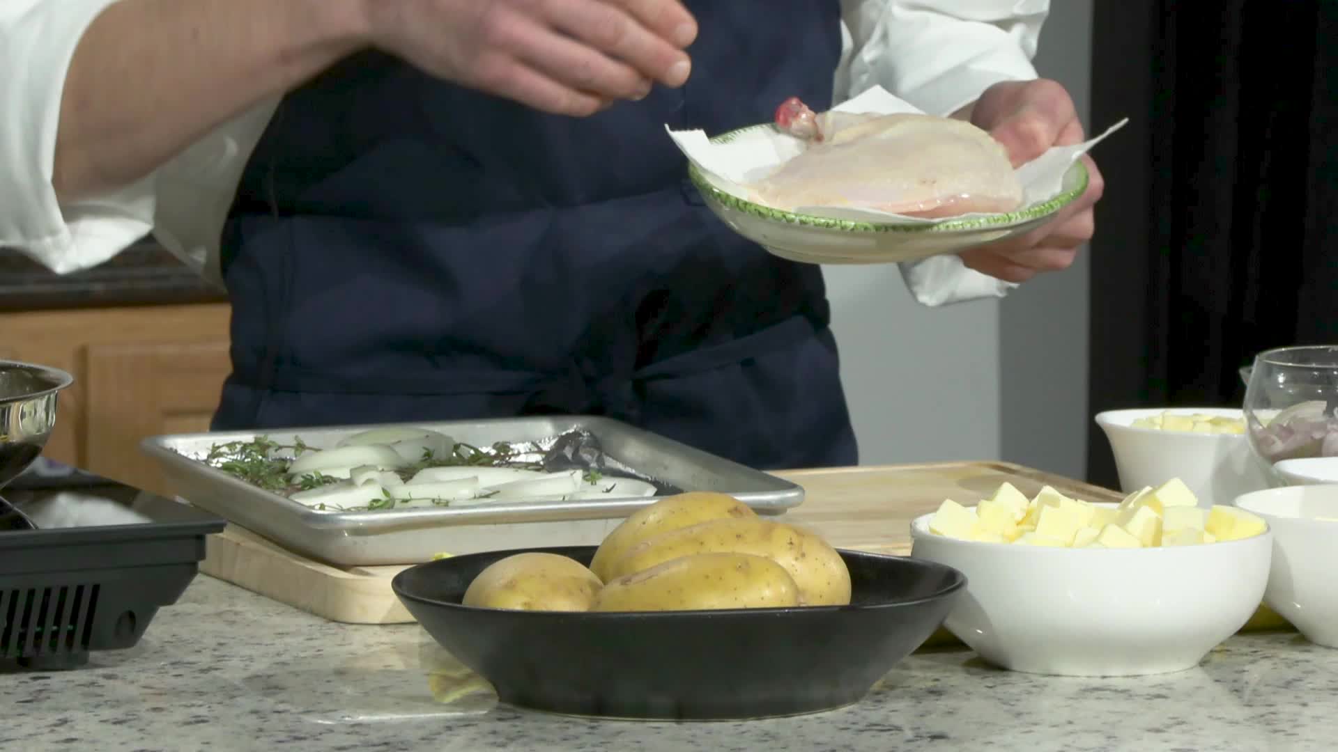 Thumbnail image for Pursuit of Passion with Chef Bordonaro [Ep 1 Pan Roasted Chicken with Pommes Puree and Honey Glazed Carrots] | 2/16