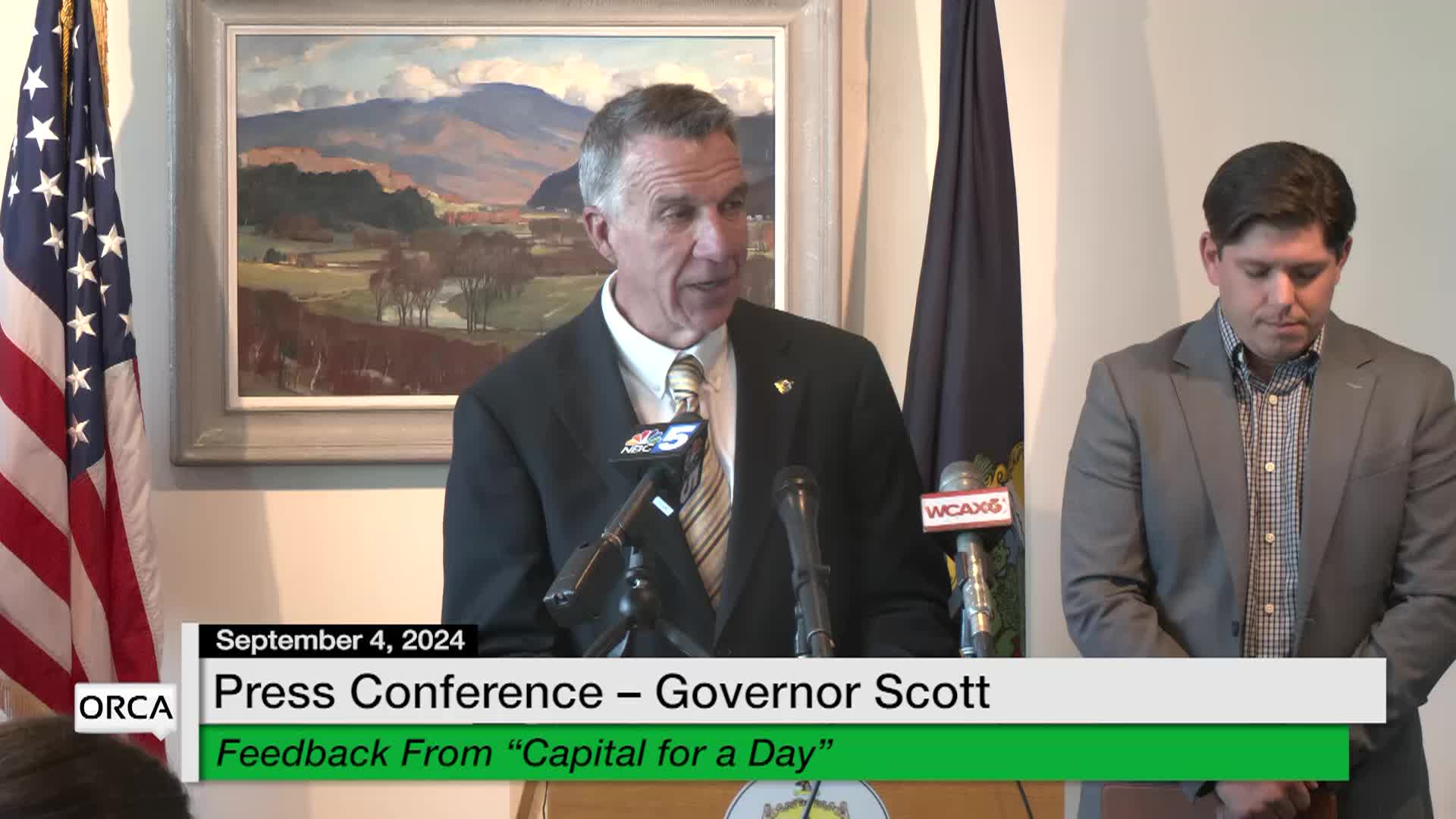 Thumbnail image for Governor Phil Scott Press Conference | 09/04/2024