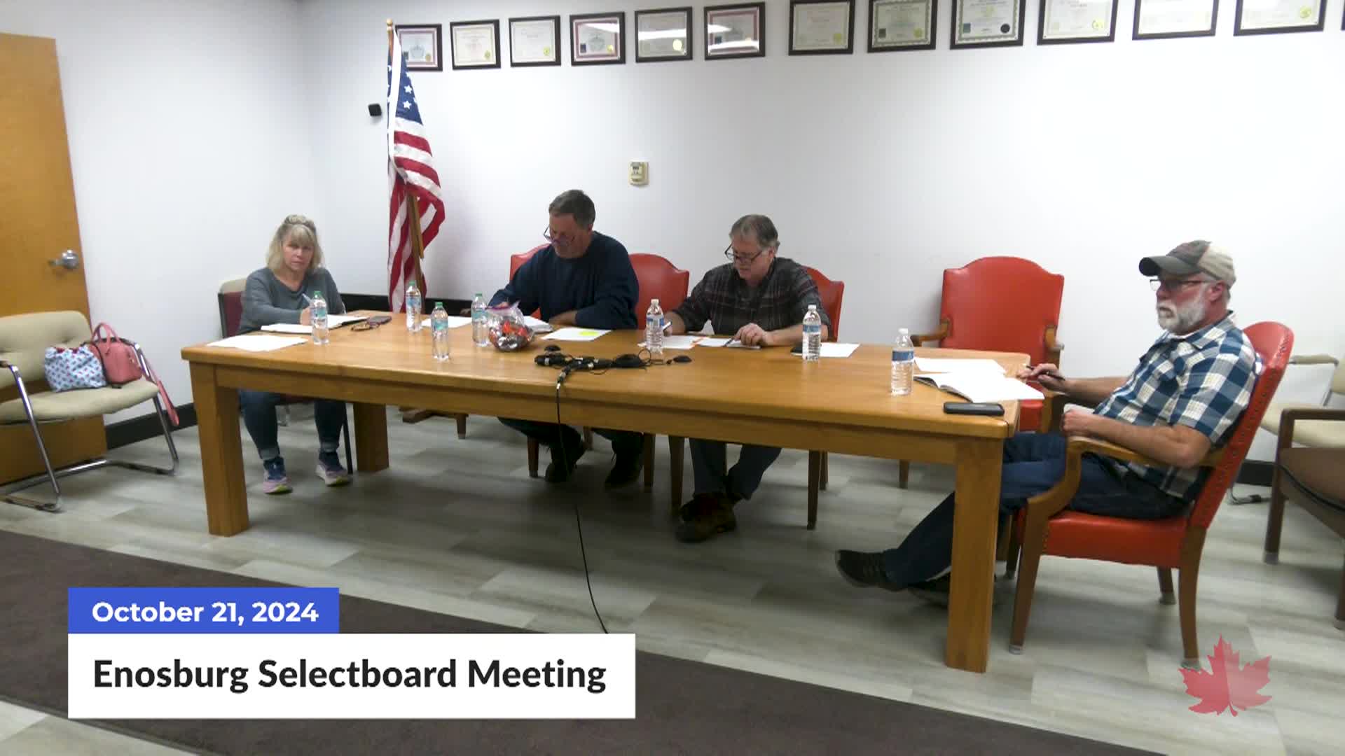 Thumbnail image for Enosburg Selectboard Meeting | 10/21/2024