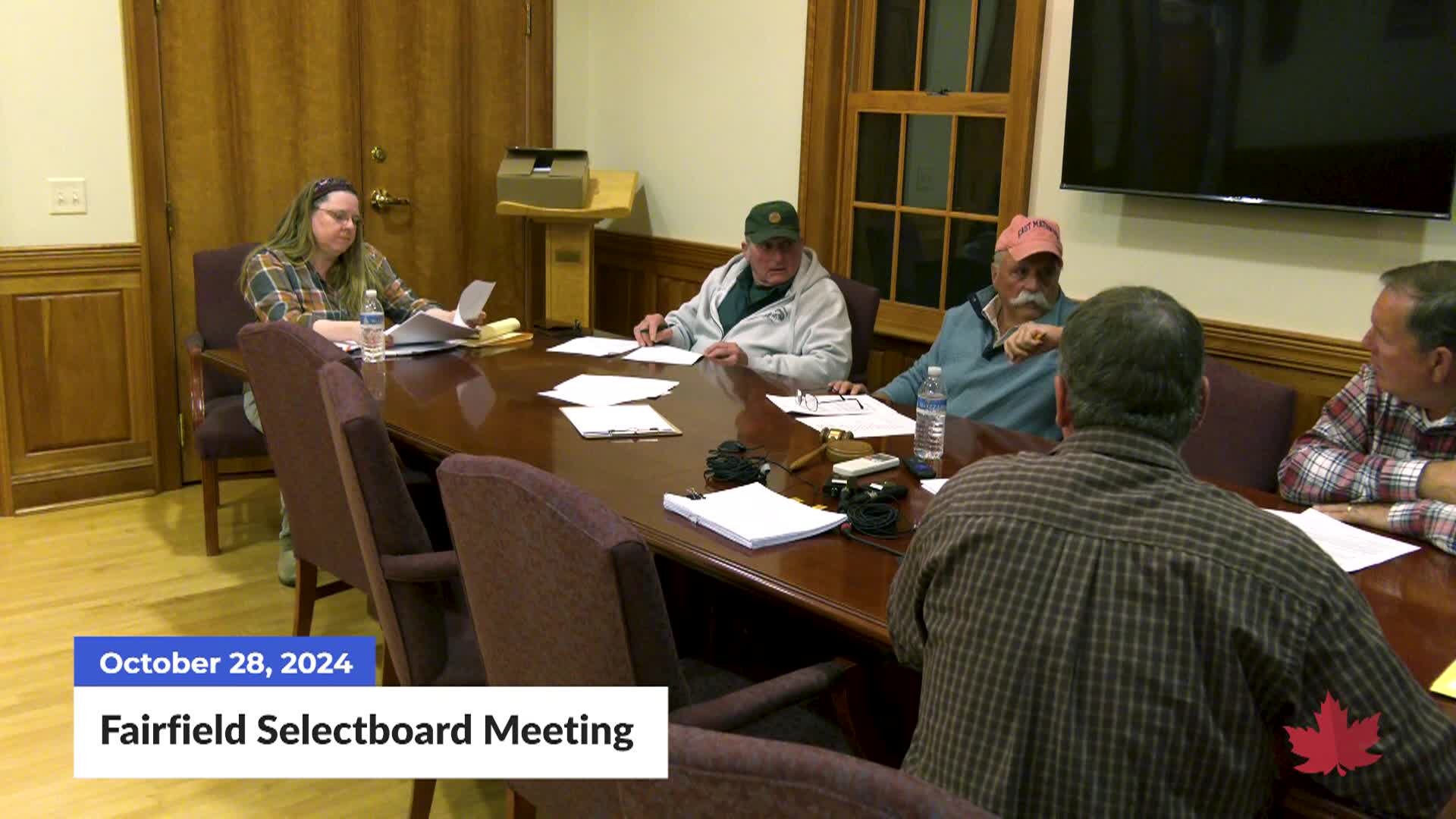 Thumbnail image for Fairfield Selectboard Meeting | 10/28/2024