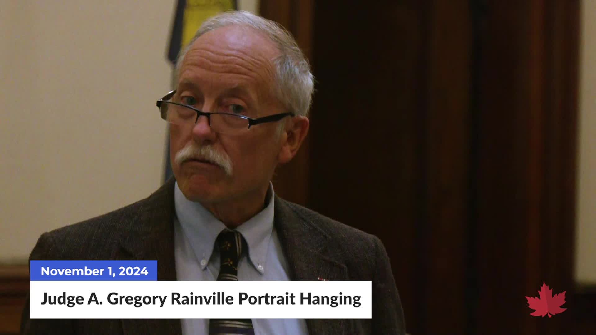 Thumbnail image for Judge A Gregory Rainville Portrait Hanging