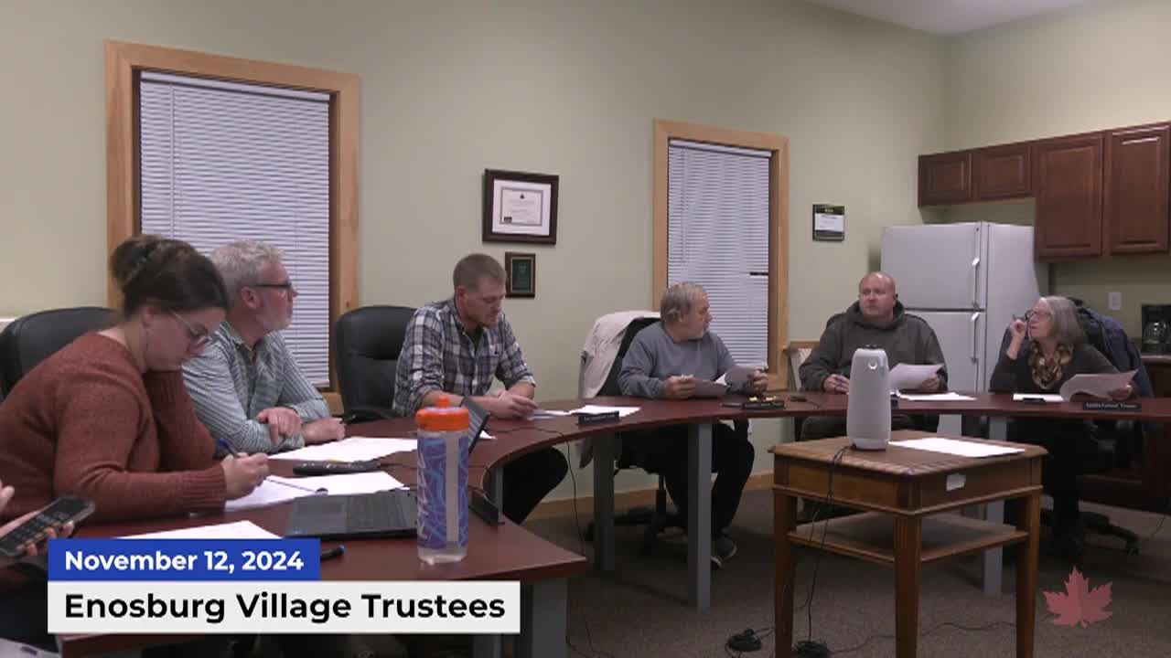 Enosburg Village Trustees | 11/12/2024