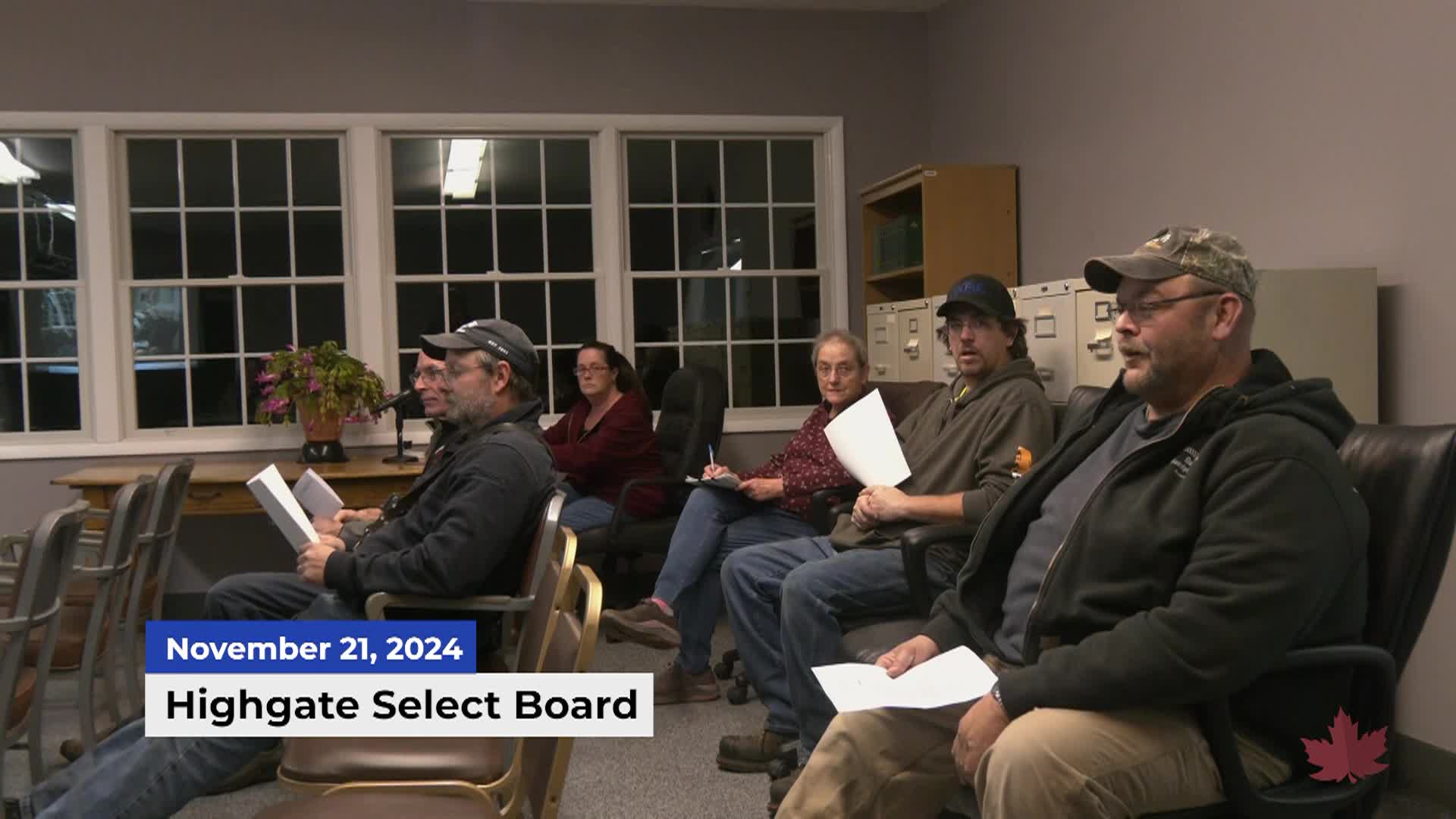 Highgate Selectboard | 11/21/2024