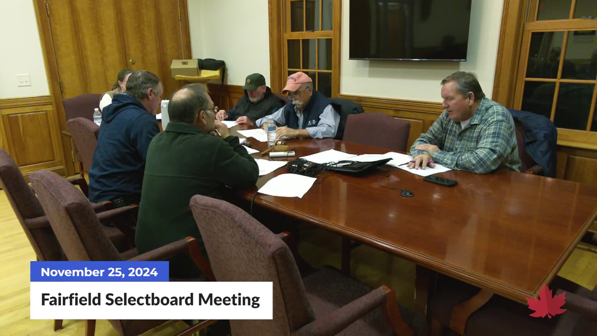 Thumbnail image for Fairfield Selectboard Meeting | 11/25/2024