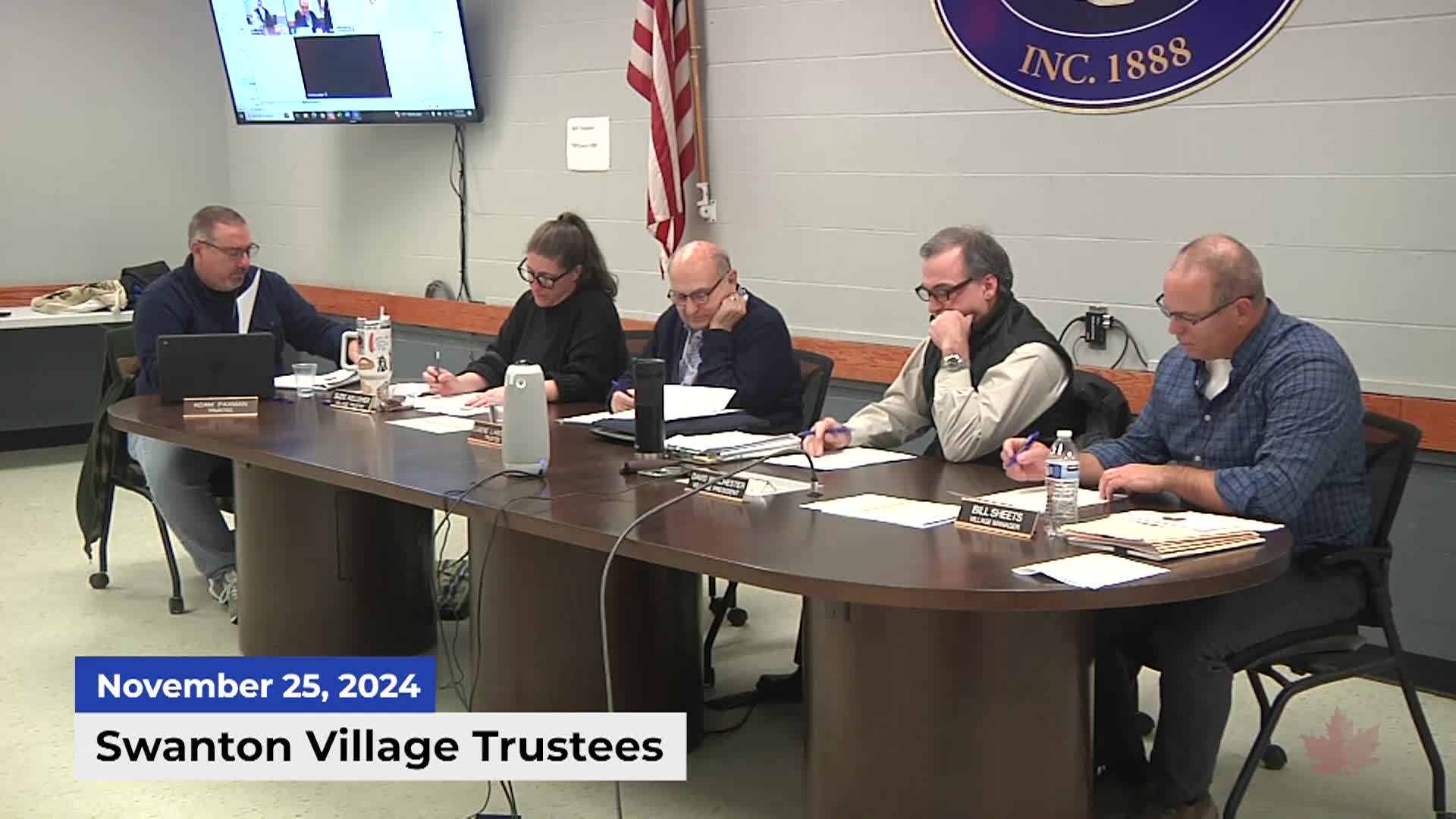 Swanton Village Trustees 20241125