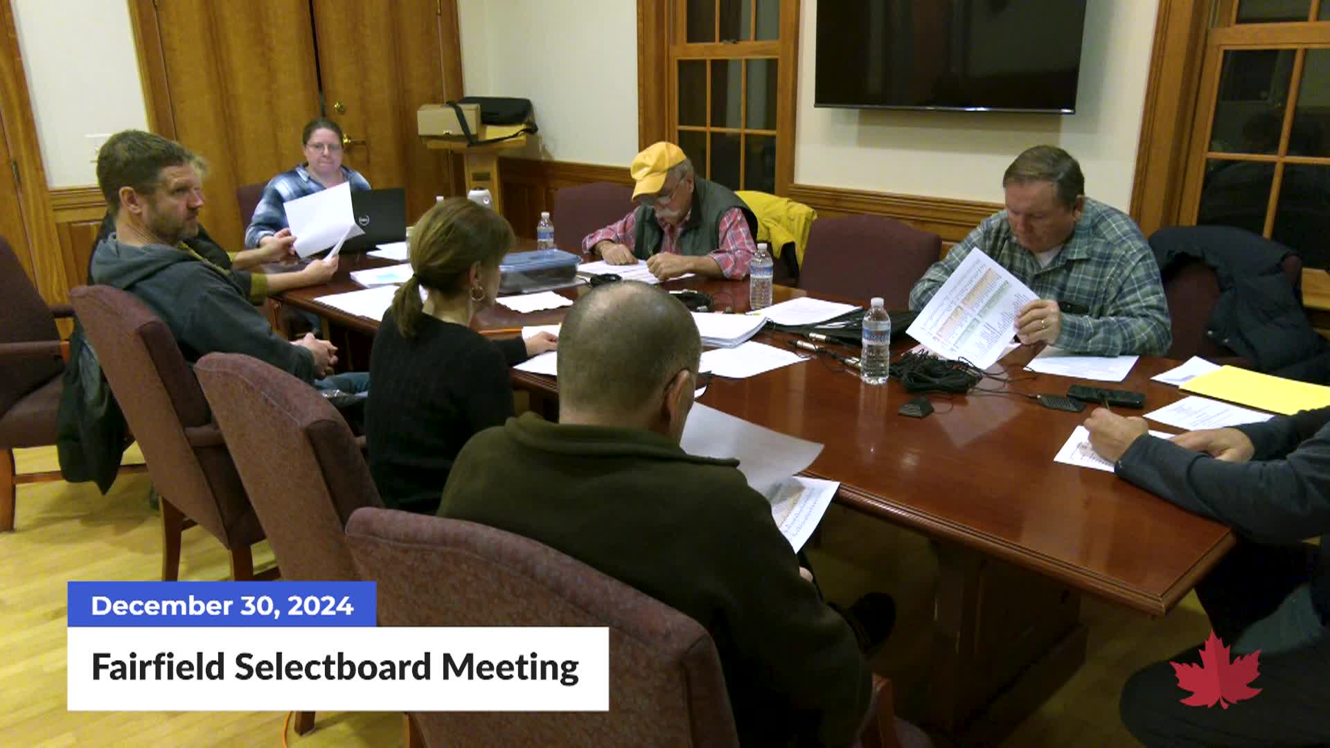 Thumbnail image for Fairfield selectboard meeting | 12/30/2024