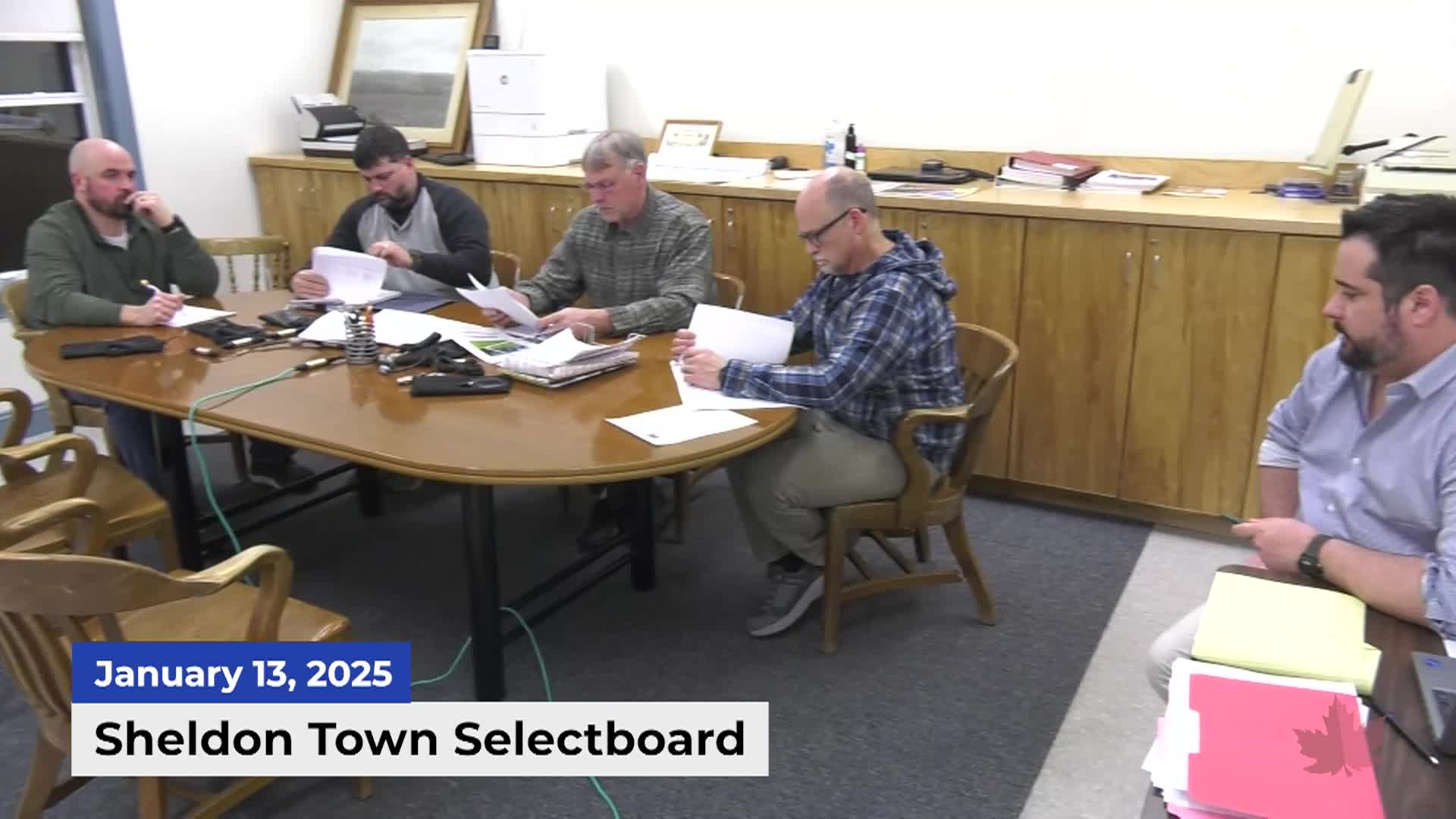 Sheldon Selectboard 1/13