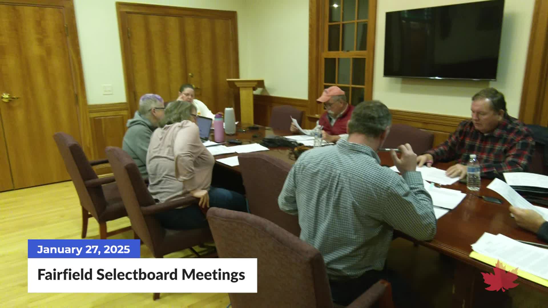 Thumbnail image for Fairfield Selectboard Meeting | 01/27/2025