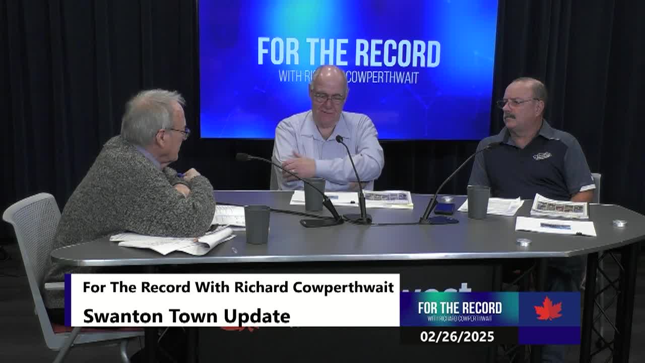 Thumbnail image for For The Record With Richard Cowperthwait | Swanton Town Update | 02/26/2025
