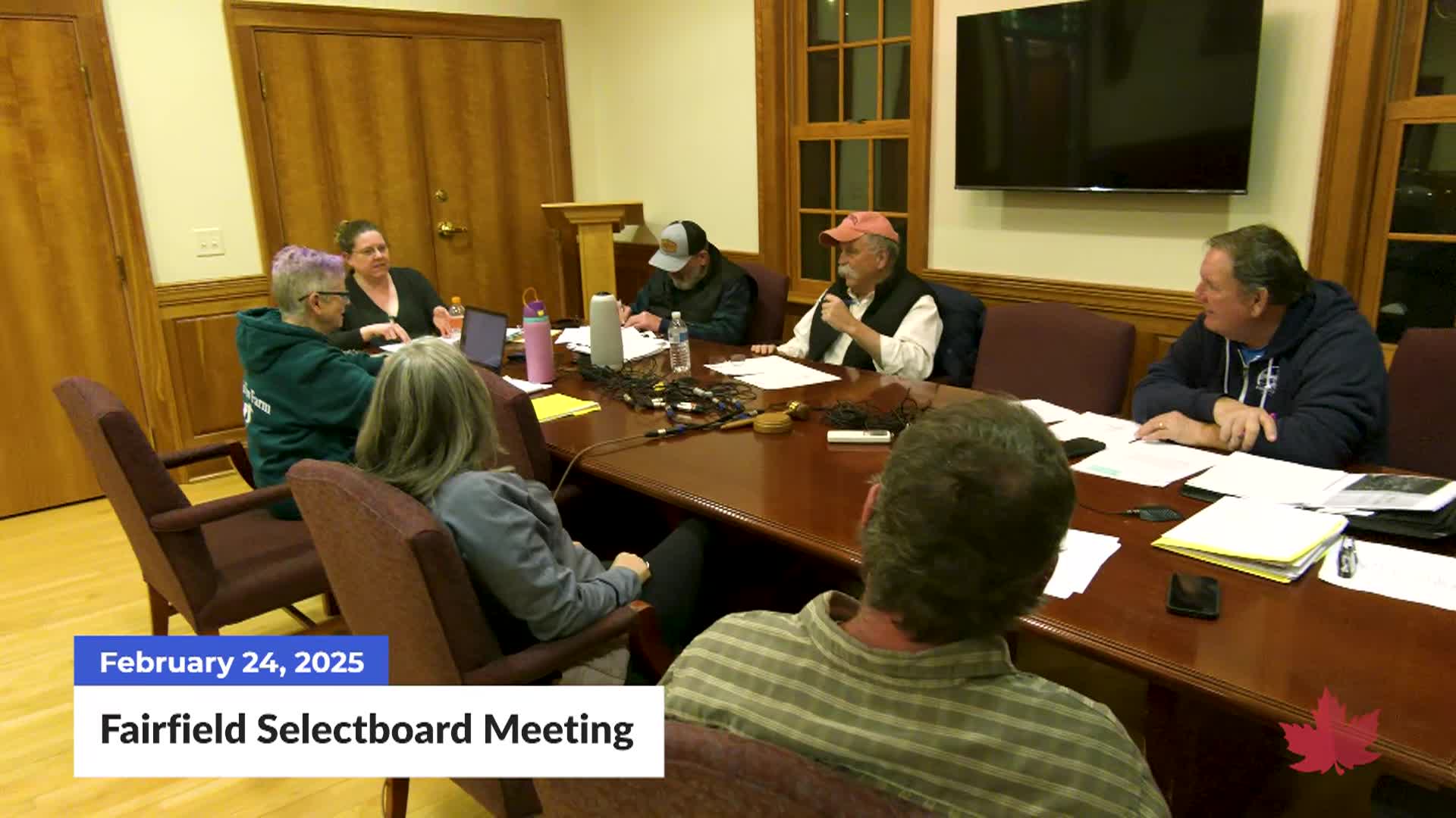 Thumbnail image for Fairfield Selectboard Meeeting | 02/24/2025