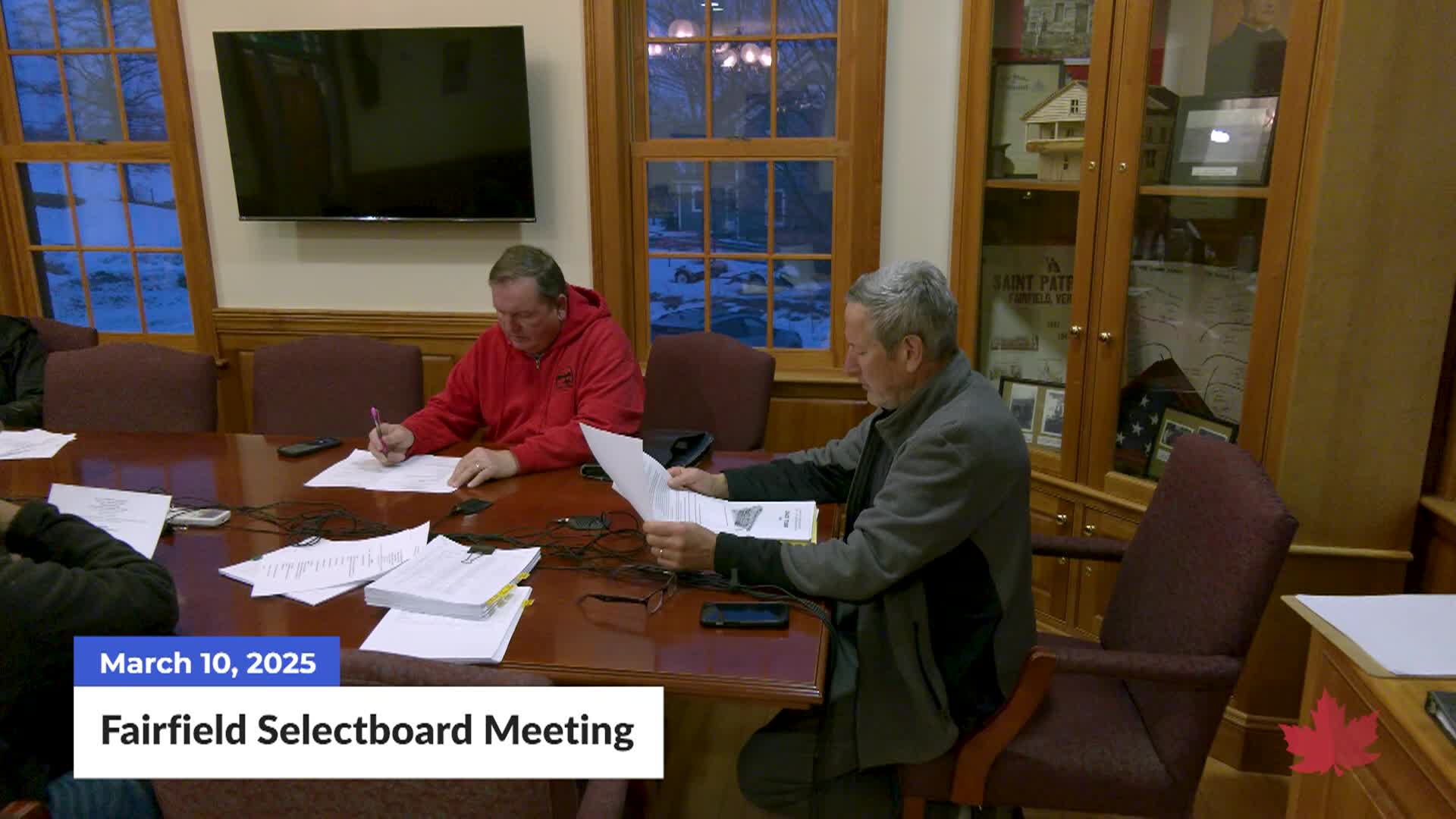 Thumbnail image for Fairfield Selectboard Meeting | 03/10/2025