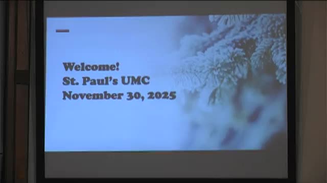 Thumbnail image for St Pauls UMC | 11/30/2025