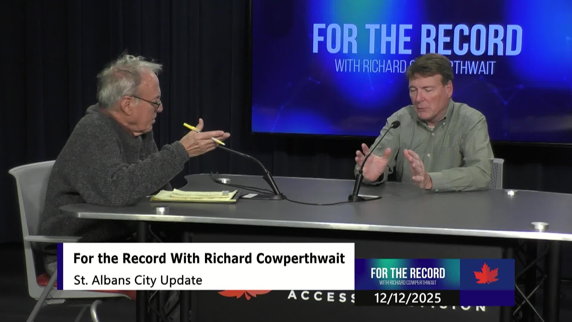 Thumbnail image for For The Record | St. Albans City Update | 12/12/2025