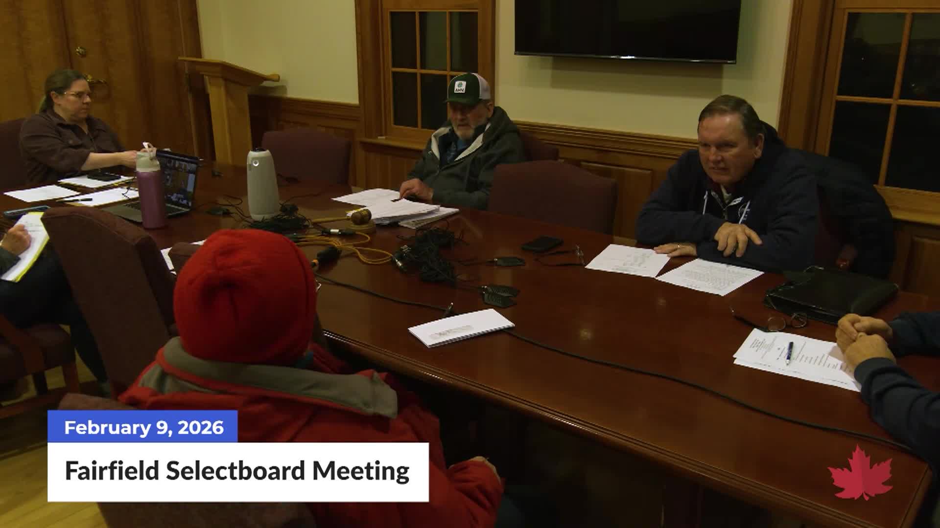 Thumbnail image for Fairfield Selectboard 20260209