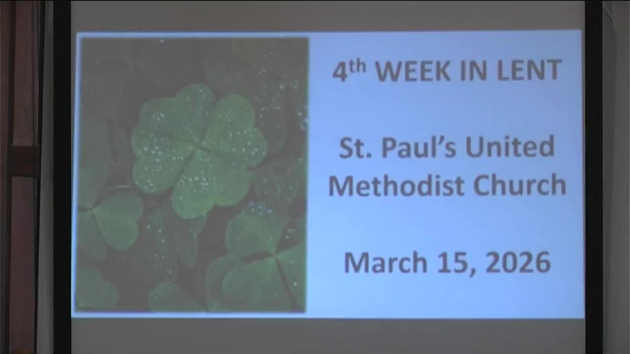 Thumbnail image for St Pauls UMC | 03/15/2026