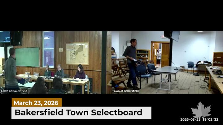 Thumbnail image for Bakersfield Selectboard | 03/23/2026
