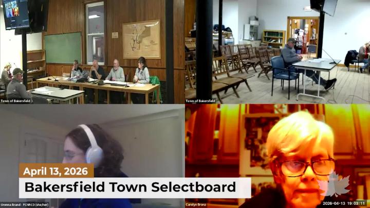 Thumbnail image for Bakersfield Selectboard | 04/13/2026