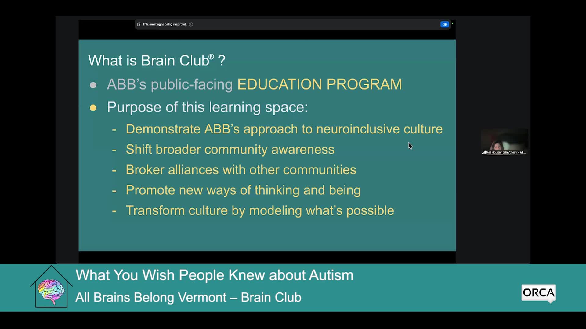 Thumbnail image for All Brains Belong VT - Brain Club [What You Wish People Knew about Autism] | 04/07/2026