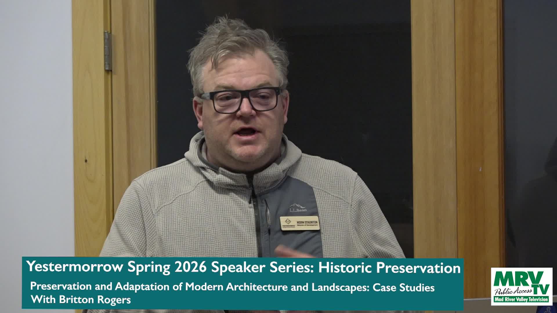 Thumbnail image for Yestermorrow Spring Speaker Series with Britton Rogers | 04/15/2026