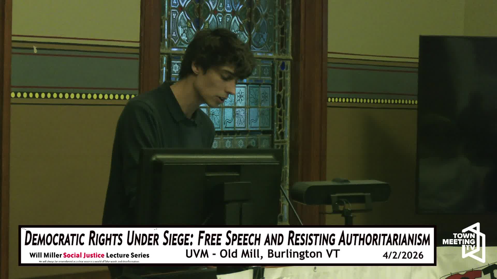 Thumbnail image for Will Miller Social Justice Lectures [Democratic Rights Under Siege - Free Speech and Resisting Authoritarianism] | 04/02/2026