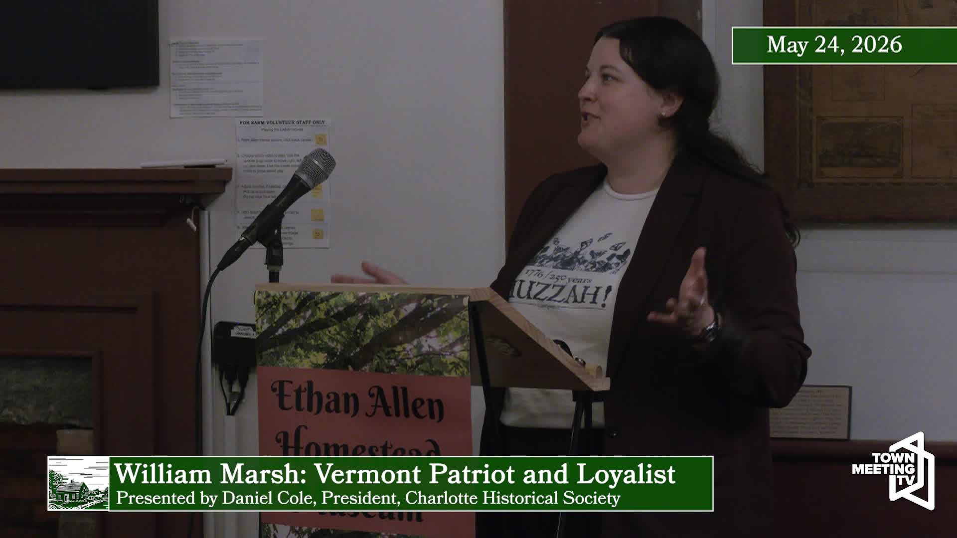 Thumbnail image for Ethan Allen Homestead Enrichment Program [William Marsh - Vermont Patriot and Loyalist] | 05/24/2026