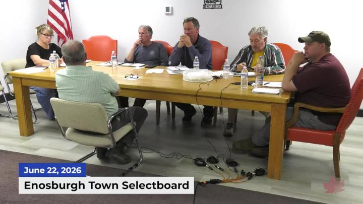 Thumbnail image for Enosburgh Town Selectboard | 06/22/2026